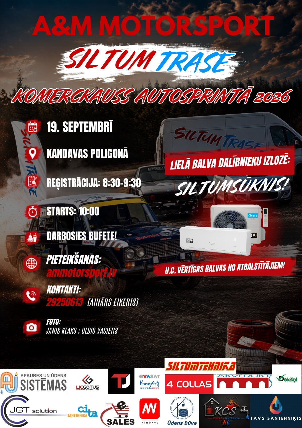 A&M Motorsport "Siltumtrase" Komerckauss autosprintā! afiša