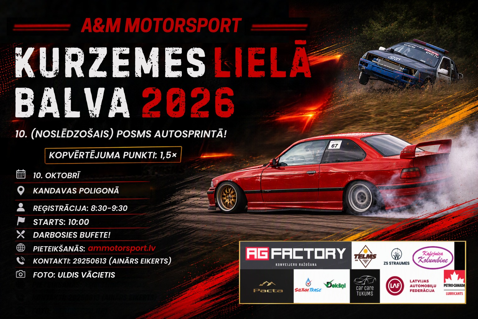 A&M Motorsport Kurzemes Lielā Balva 10. (Noslēdzošais) Posms Autosprintā afiša