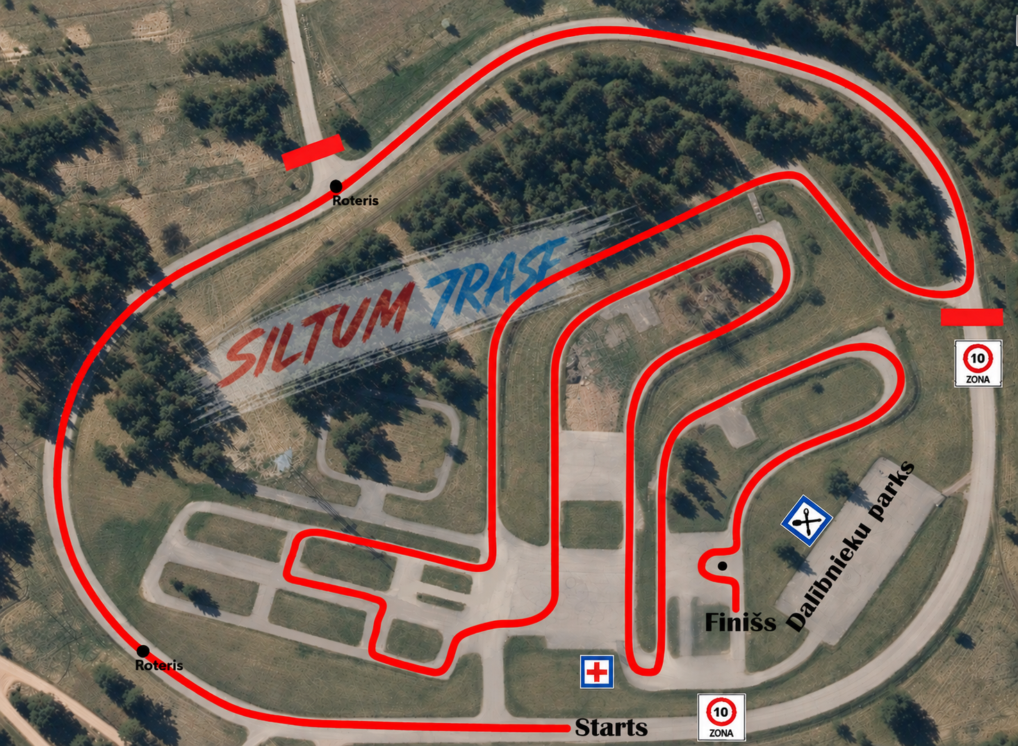 A&M Motorsport "Siltumtrase" Komerckauss autosprintā! — Trases konfigurācija
